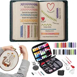 Embroidery Book For Beginners 106 Patterns Portable Instructional Tutorial Sewing Tools Adults Beginners Hand Embroidery Kit
