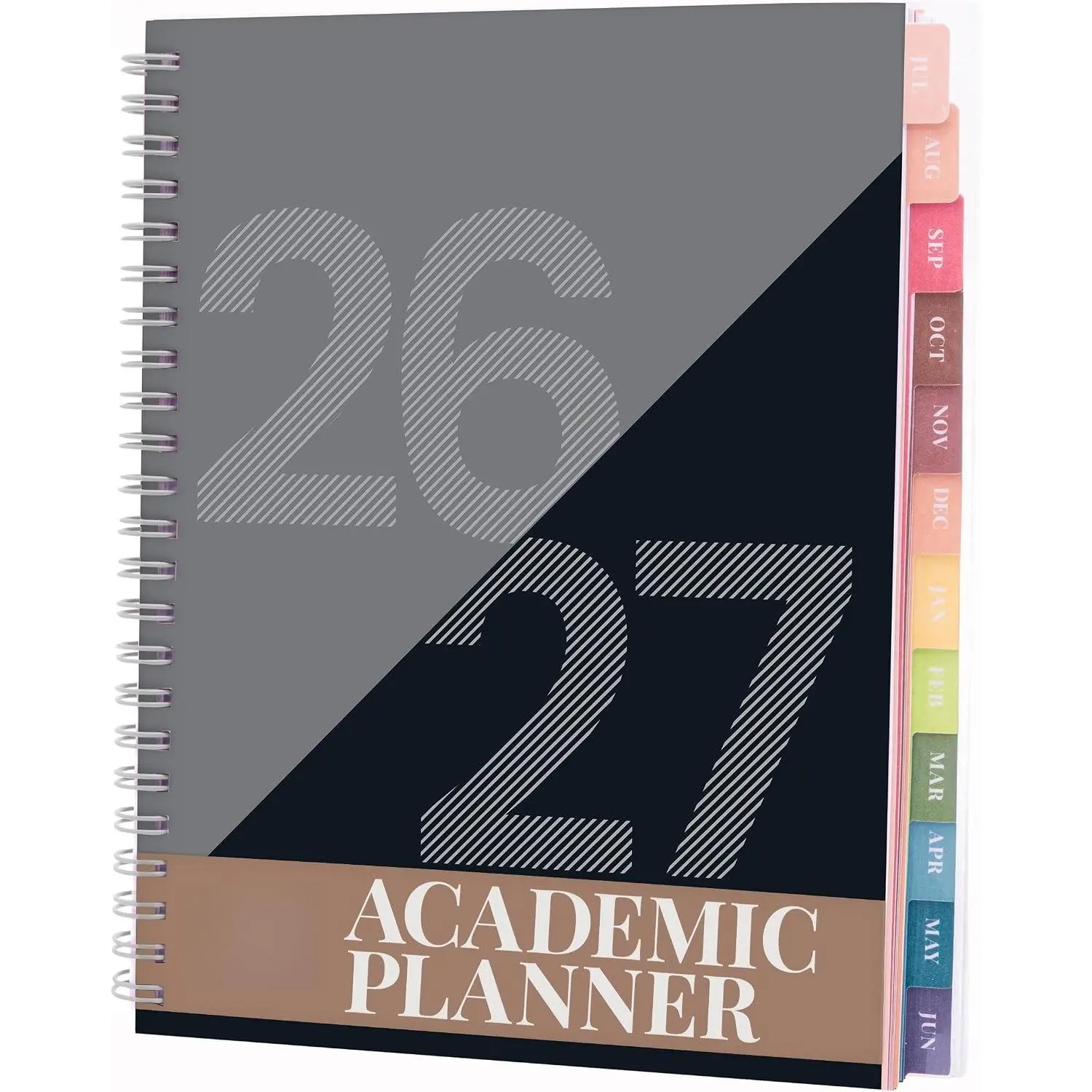 Academic Planner 2026-2027, Daily, Weekly  Monthly Planner, July 2026 - June 2027, Student Notes Pages, -Wire Binding, Weekly Agenda for School  Work (8 x 6-Inches, Geographic, Black)
