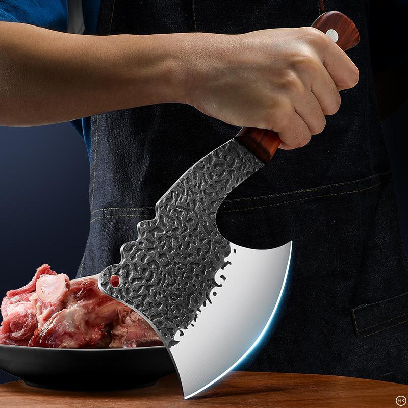 Stainless Steel Fish Knive, 1 Count Forged Bone Thickening & Weighted Cutting Knife, Kitchen Knife for Meat, Fish, Vegetable, Fruit