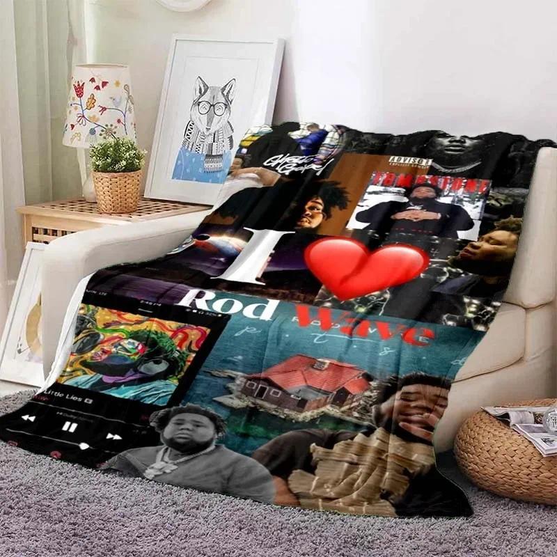 Aura Blankets Hip Hop Rapper Blanket Rod Wave Flannel Blanket Soft
