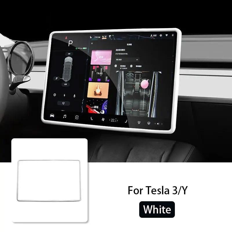 For Tesla Model 3 Y Highland Screen Protector Silicone Frame Display Edge Body Cover Central Control Car Accessories