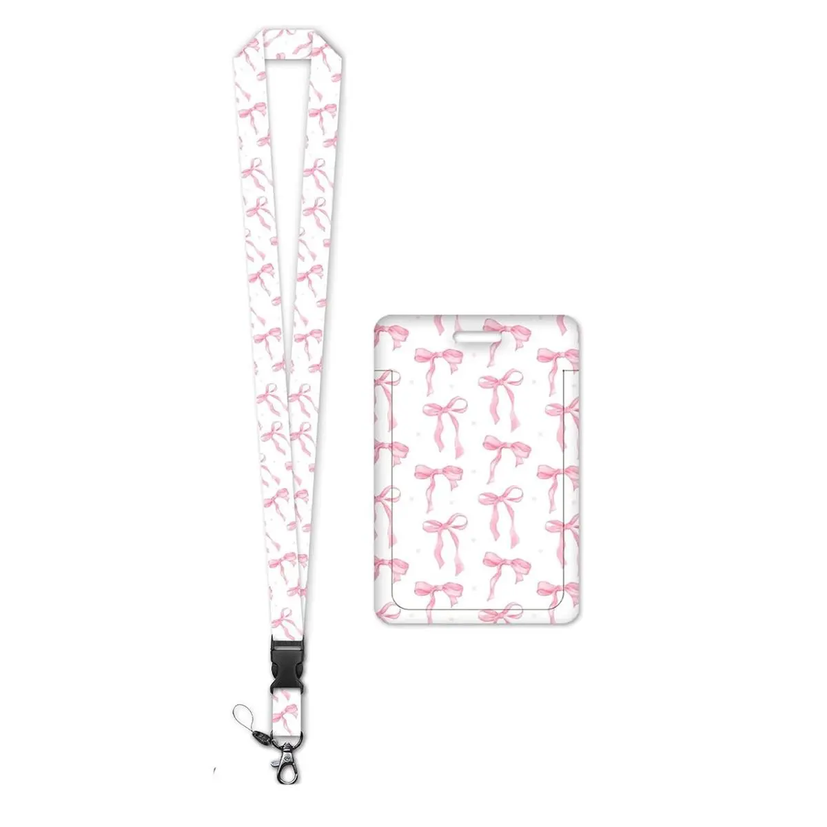 Women's ID Card Holder Lanyard Set, Detachable Phone Strap, Removable Cardholder, Business Badge Protector, Ideal for Nurses Teachers Office Gifts, Personalized Lanyard, ID Badge Holder with Lanyard