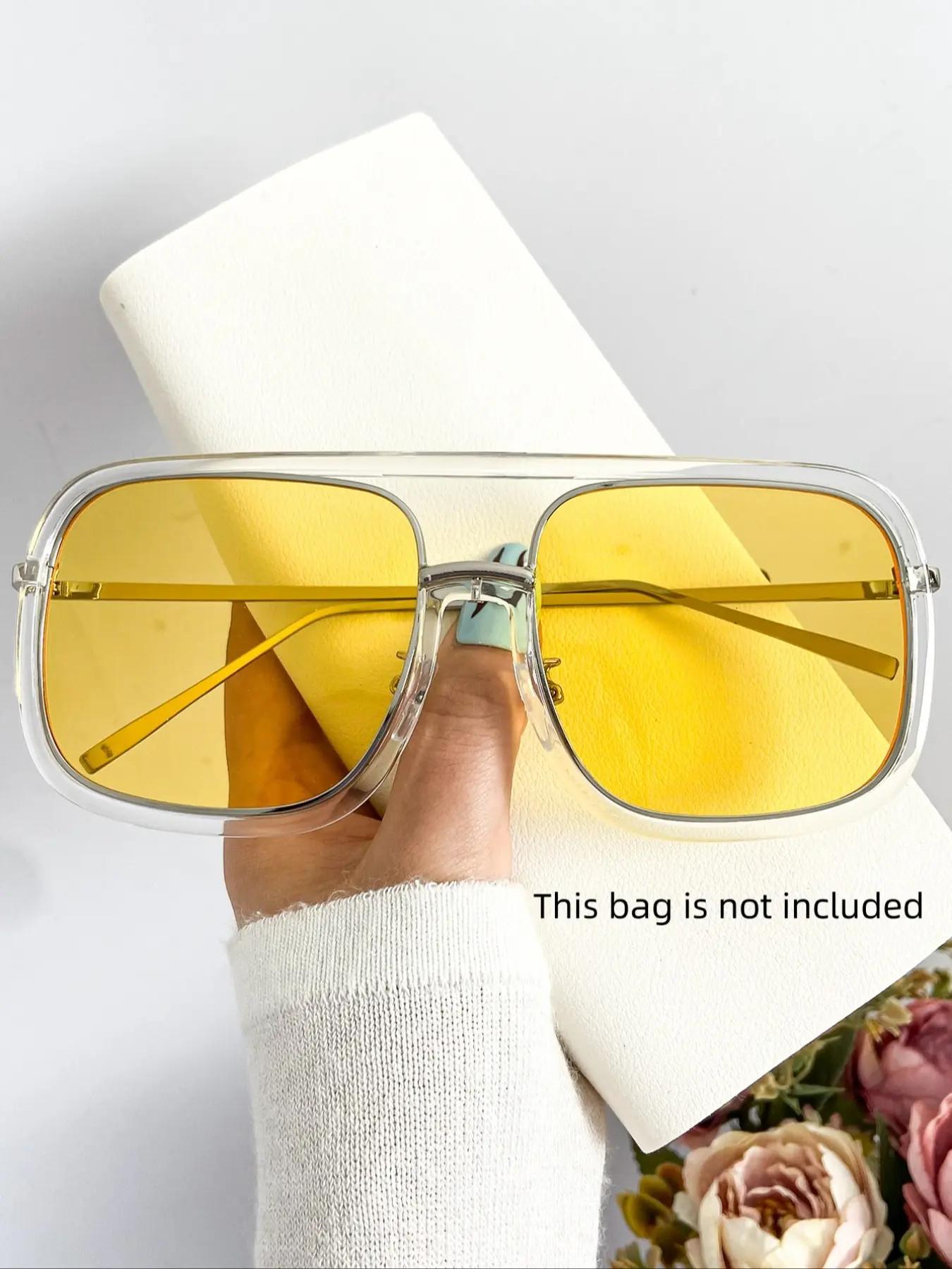 Unisex Street Style Tortoise Pattern Flat Top Frame Glasses, Trendy Casual Glasses for Everyday Use, Fashion Accessories for Outdoor Activities