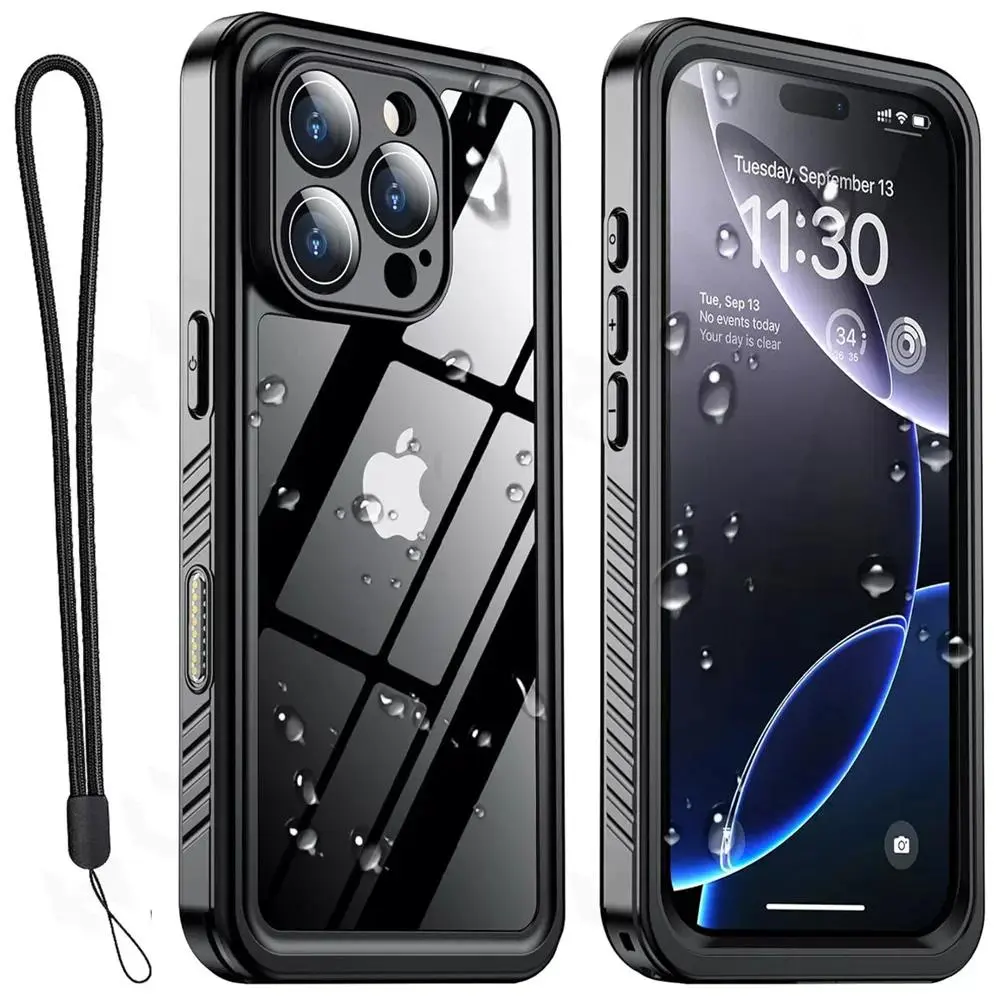 IP68 Waterproof Case For iPhone 17 16 15 14 13 12 11 Pro Max Plus Metal Aluminum Swimming Phone Luxury Underwater Cover