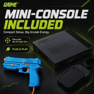 GAIME Advanced AI Vision Light Gun System | No Extra Sensors Needed, Official Time Crisis & NAMCO Arcade Games, Plug&Play Motion Shooting Controller for Living Room Arcade Entertainment