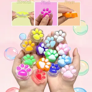 5/20/40pcs Colorful Cute Mini Cat Claw Stress Relief Squishies Party Toys, Stress Relief Fidgeting, Random Colors, Perfect for Parties and Relaxation, Stress Relief Gadgets
