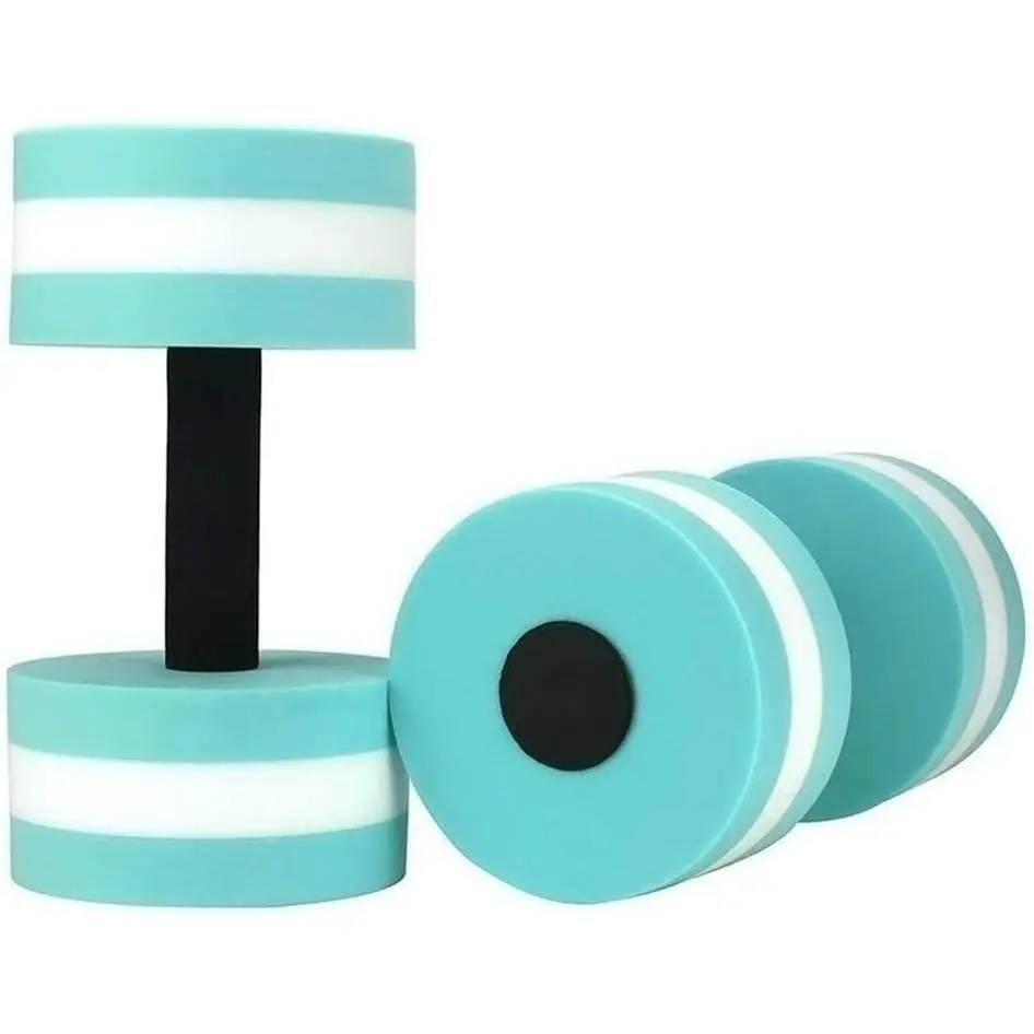 Set of 2 Water Dumbbells Aerobics Swimming Pool Dumbbells for Exercise, Sports Aquatic Exercise Dumbbells Set Foam Dumbbells Fitness Resistance Barbells Float Water Aerobics Equipment for Weight Loss