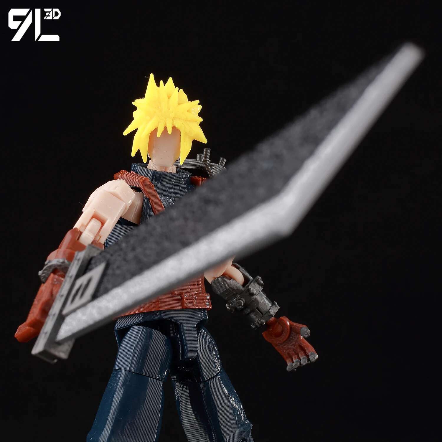 9L3D Cloud FFVII Figure Buster Sword Multi-Joint Articulated Lucky Dummy 13 Anime Action Model Posing Display Children Games toy popular