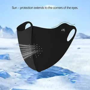 Unisex Summer Sunscreen Mask with Ice Silk, Cool Breathable Lightweight Washable Suitable for Cycling Outdoor Driving