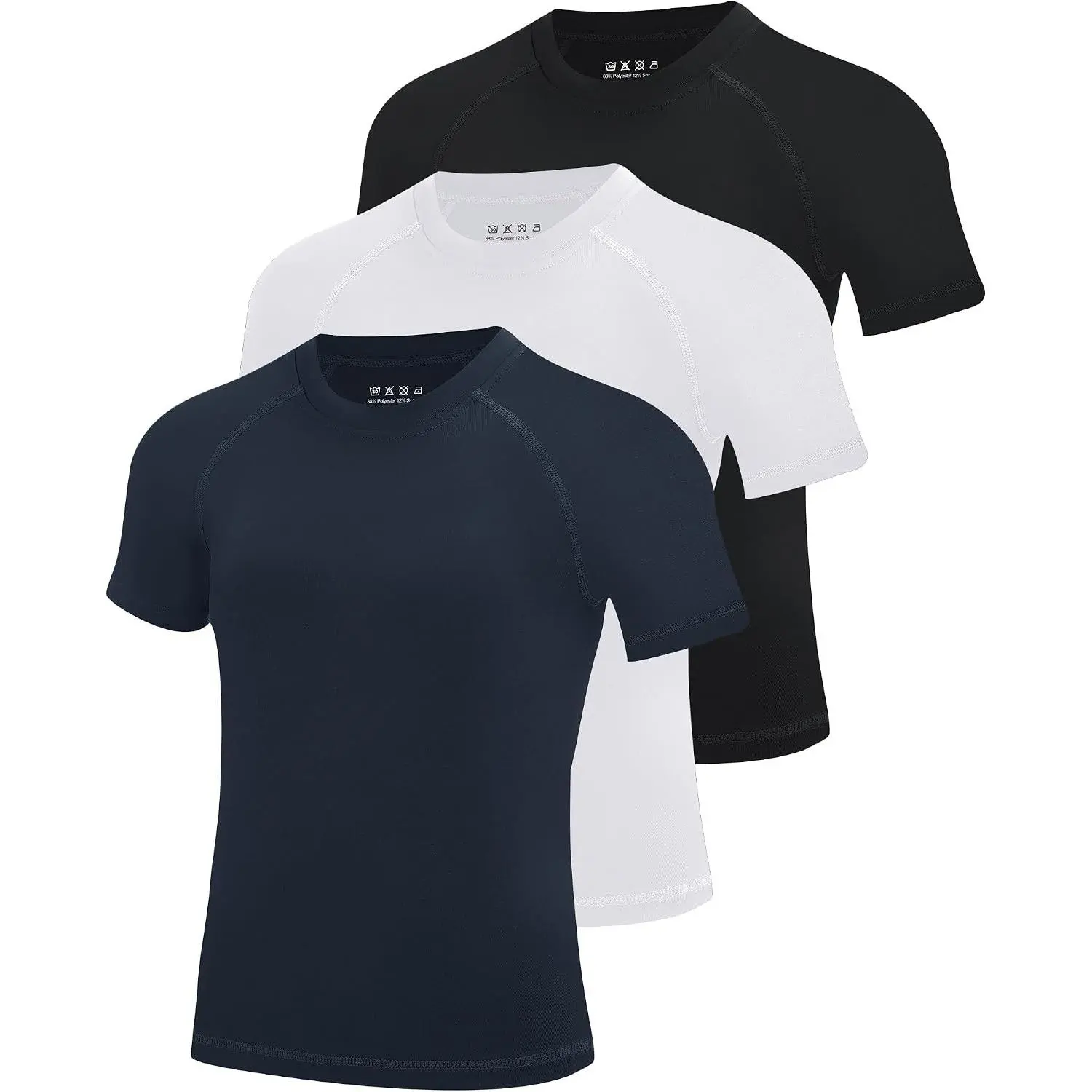 Boys Compression Shirt Short Sleeve Youth Basketball Football Undershirt Kids Quick Dry Athletic Base Layer T-ShirtGift