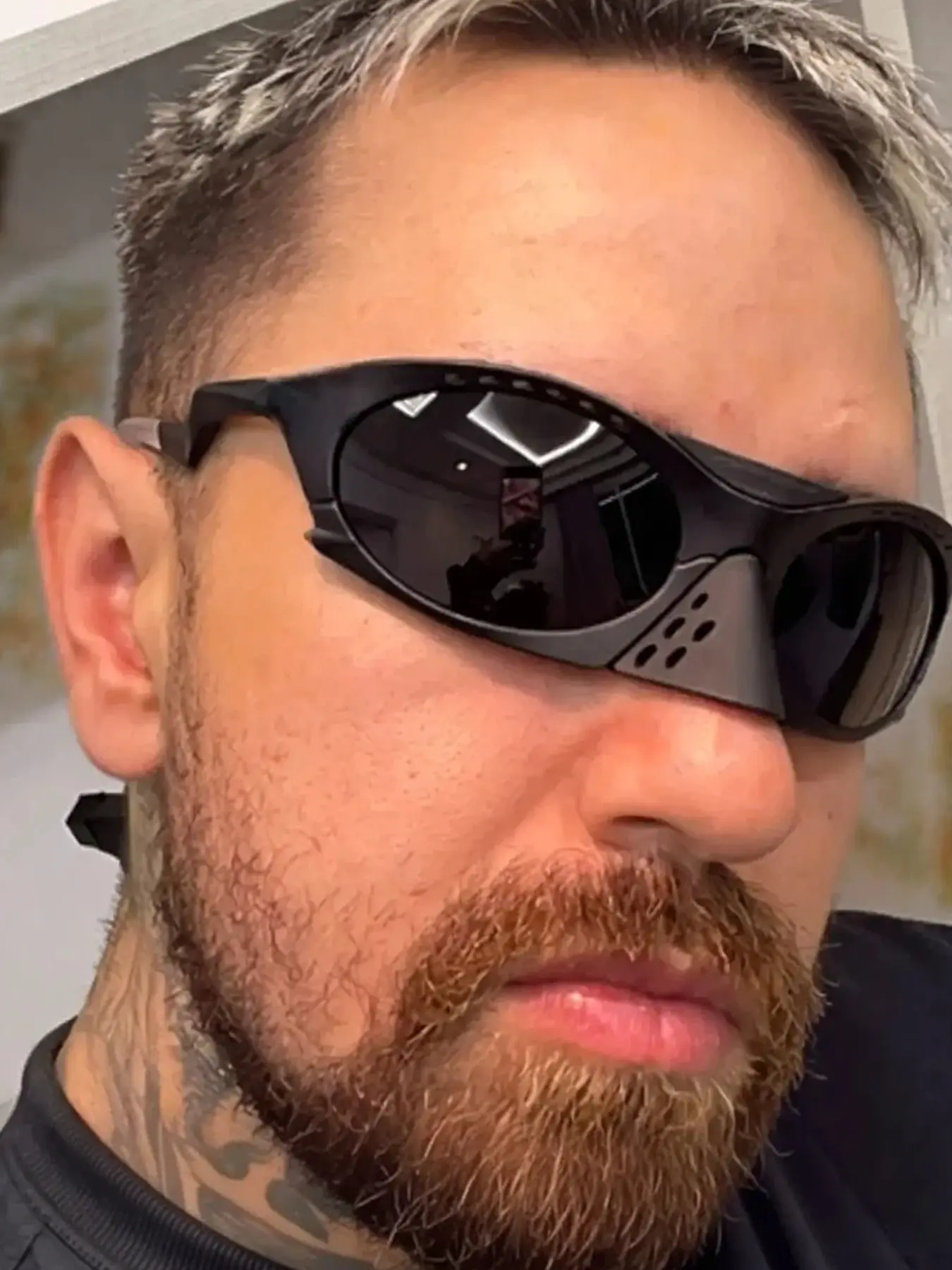 Unisex Retro Cycling Sunglasses, Outdoor Sports Leisure Shades, Unique Shape Tech Style, Perfect for Travel & Driving, Cycling Eyewear