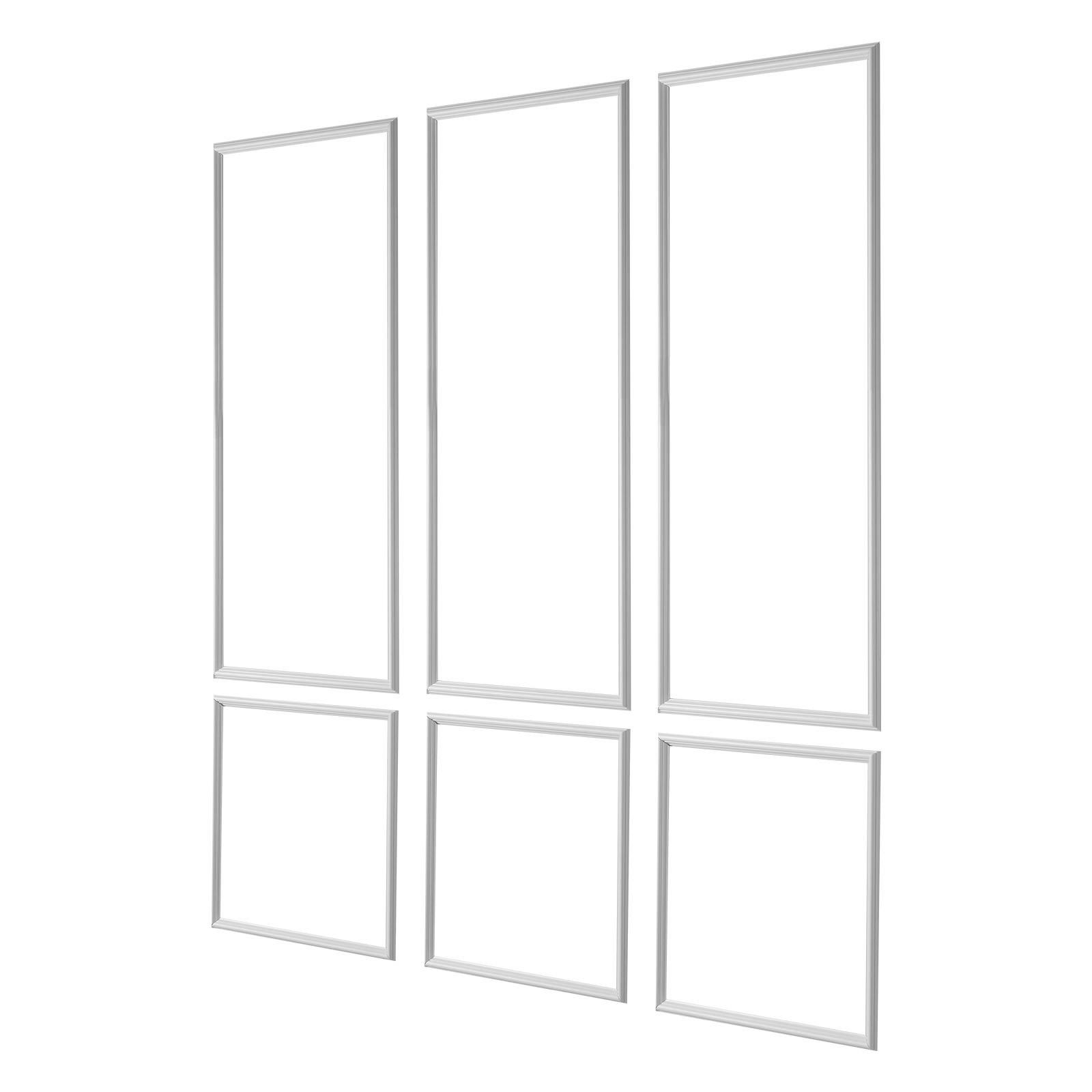 VEVOR Wall Molding 3 Pack, Wainscoting Panels Kit, Lightweight Paintable Polystyrene, Easy to Install, Waterproof Accent Wide Profile Trim for Interior Living Room, Bedroom,White (24x54 + 24x24 in) VEVOR Wall Molding 3 Pack, Wainscoting Panels Kit, Lightweight Paintable Polystyrene, Easy to Install, Waterproof Accent Wide Profile Trim for Interior Living Room, Bedroom,White (24x54 + 24x24 in)