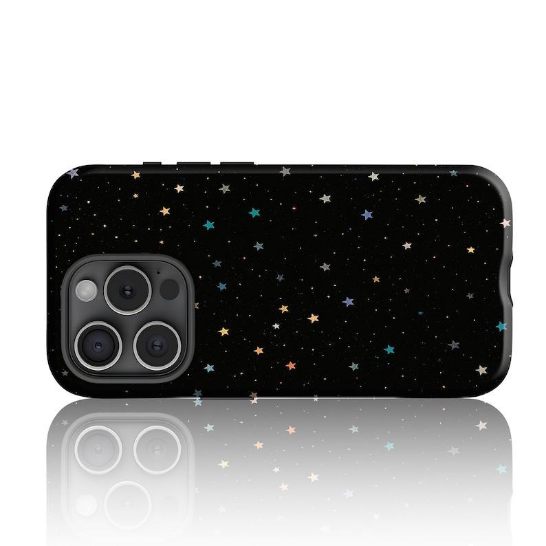 Celestial Space Phone Case with Holographic Stars for iPhone 17 16 15 14 13 12 11 Pro Plus Pro Shockproof Protector Durable Rubber Liner Celestial Space Phone Case with Holographic Stars for iPhone 17 16 15 14 13 12 11 Pro Plus Pro Shockproof Protector Durable Rubber Liner
