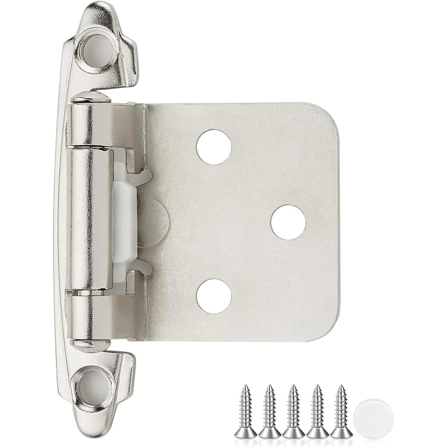 1/ 2inch outward-opening kitchen hinge| Surface-mounted hinges, automatic closing, includes door dampers, suitable for kitchen cabinet door and hardware renovation, for home use