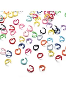 100 pieces of 1.2X8mm colored metal jump rings, connecting rings, for jewelry making, add-on parts wholesale materials