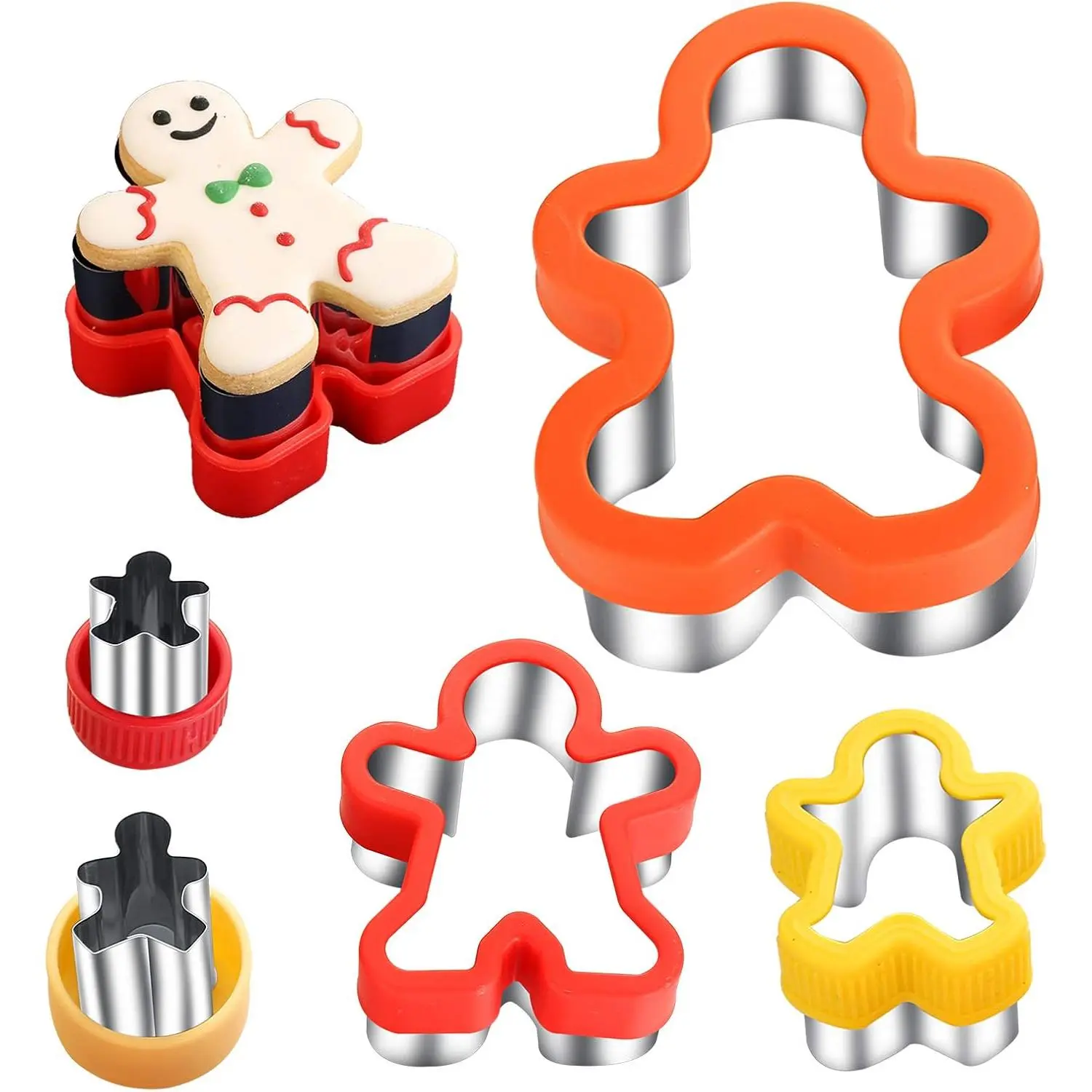 Gingerbread Cookie Cutters 5 count 5 Sizes 1" to 4.9"
