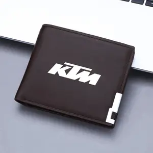 Leather Motorcycle Logo Mini Credit Card Purse, Portable Wallet for Ktm Duke Adv Sw RC 125 200 390 690 790 990 Super Adventure 1050 1190 1290