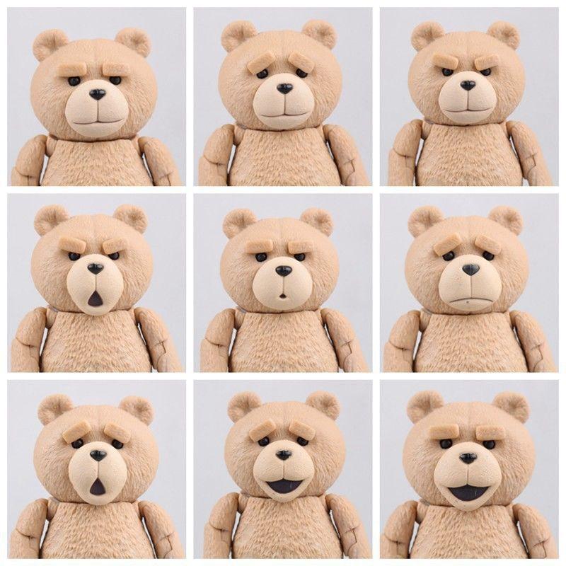 Ted 2 Figure Bjd Ted Teddy Bear Action Figure Revoltech No.006 Teddy Brick Figure Gk Movie Model Toy Gift