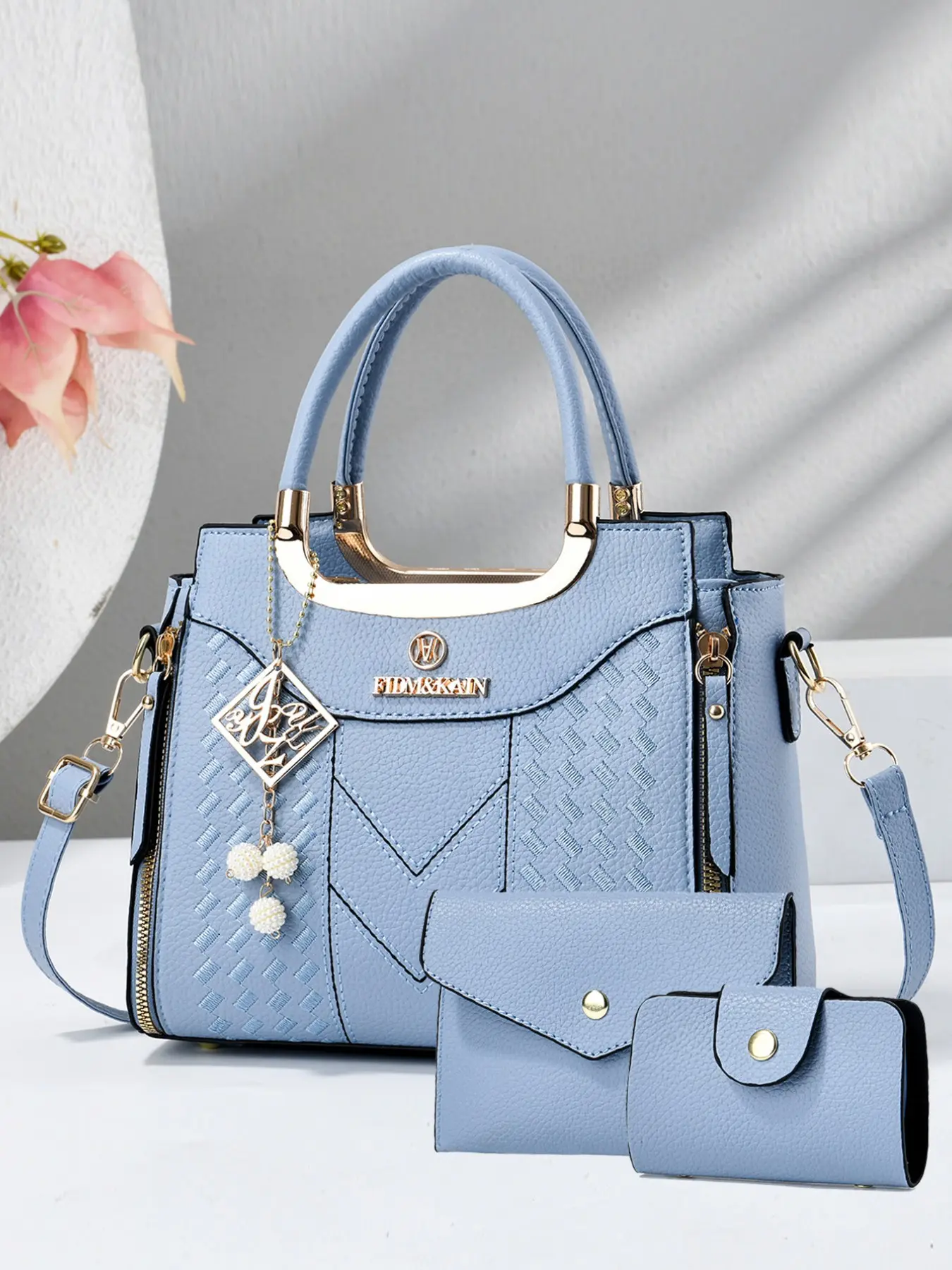 Women's Messenger Bag Set, Geometric Pattern, Fashion Patterned Bag, Casual Style, PU Material, All Seasons, Trendy Shoulder Bag, Crossbody & Handbag