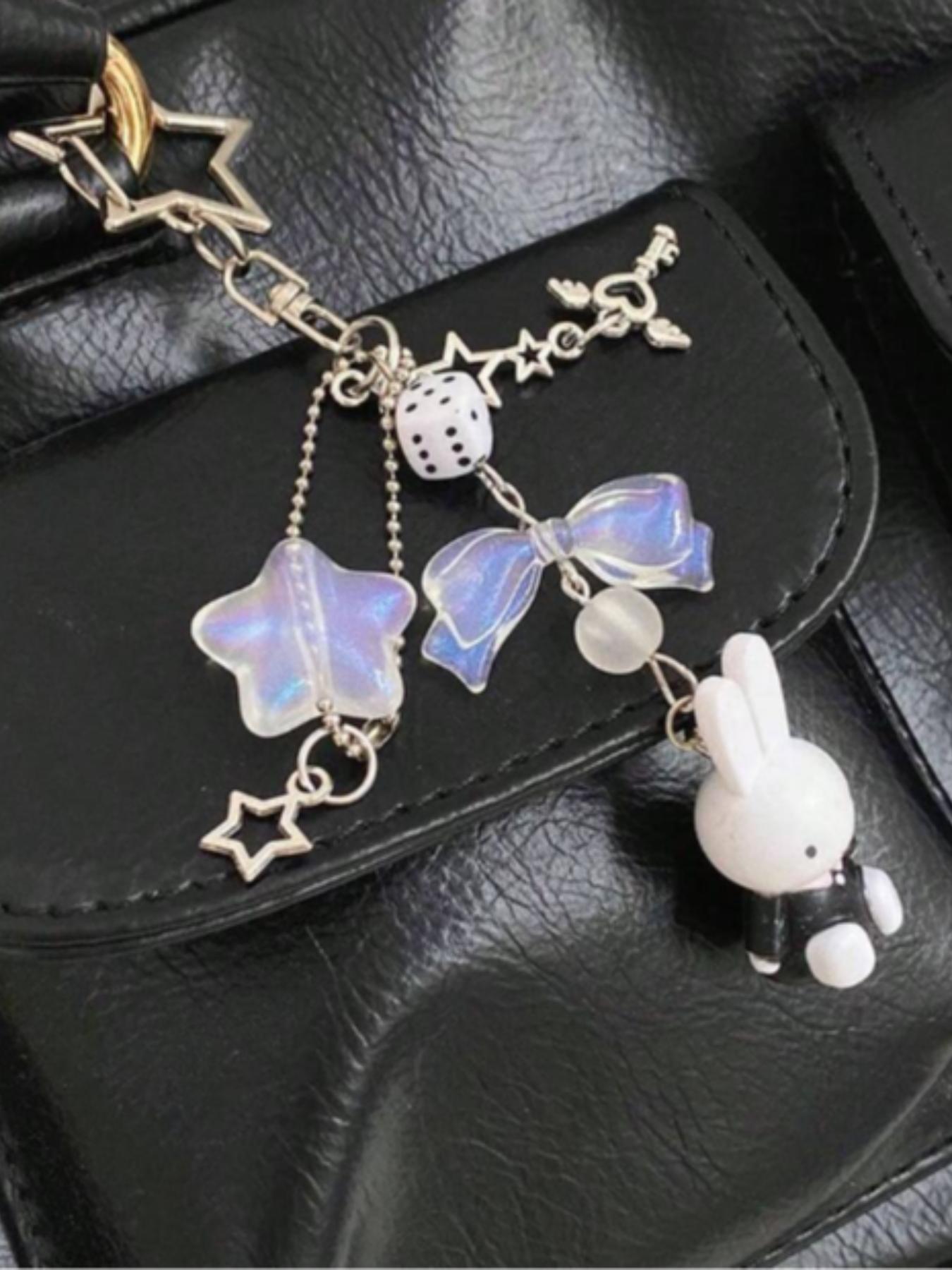 Cute Rabbit Design Keychain, Fashionable Keychain for Women & Men, Trendy All-match Keychain for Birthday Gift