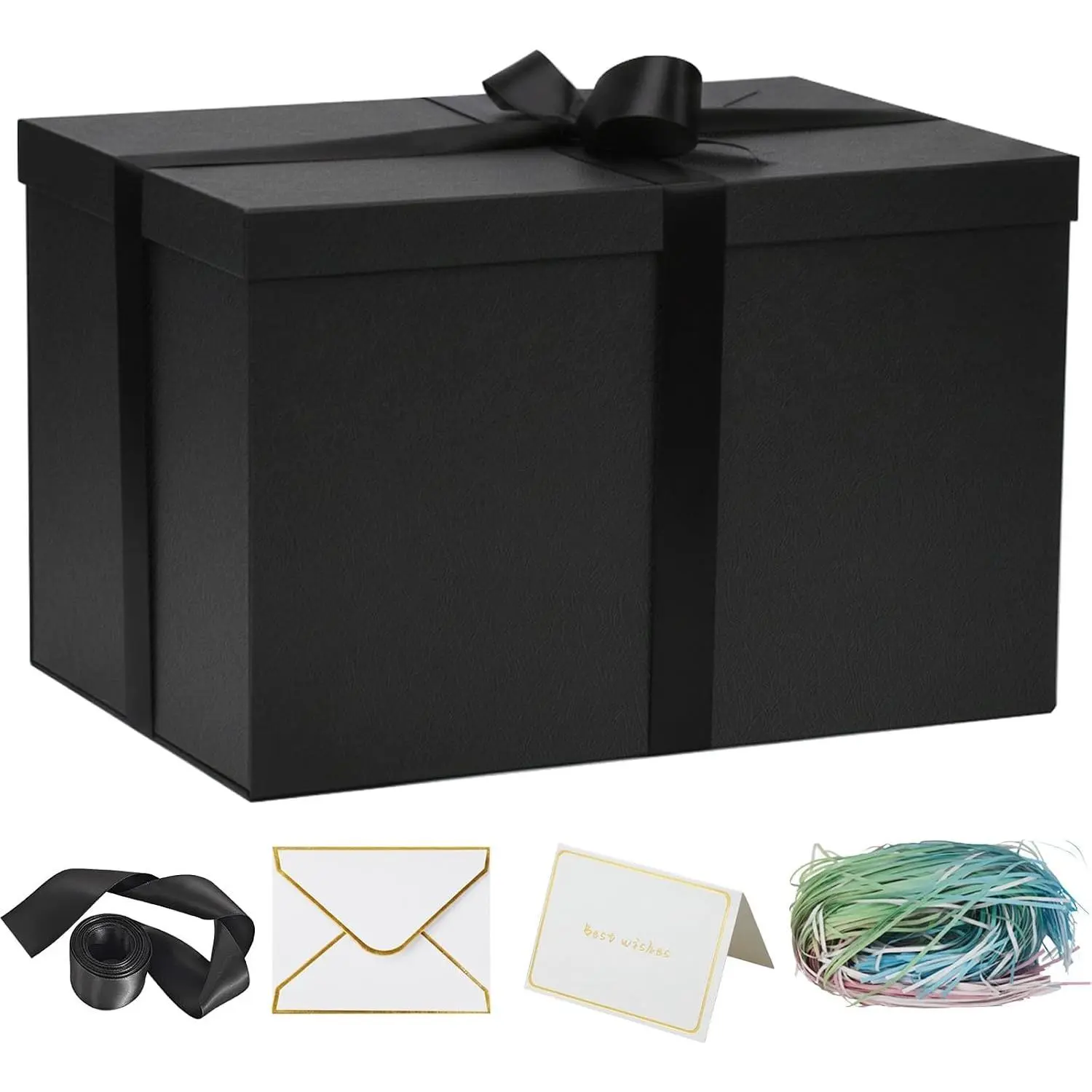 Extra Large Gift Box,17x11x11 Inches Black Gift Boxes with Lids for Presents,11-inch Deep Gift Box for Wrapping Gifts.Ideal for Birthday,Weddings,Anniversary,Christmas or Business.