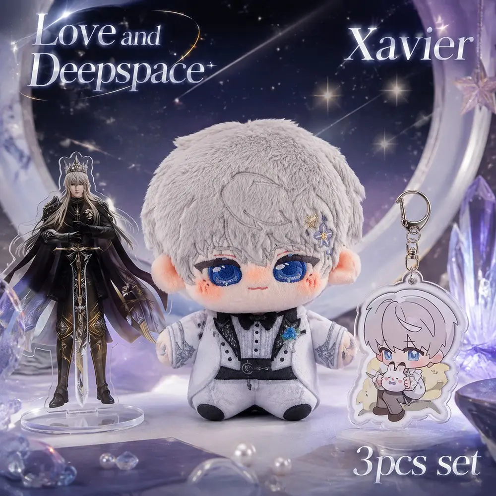 3-Piece Set, 2026 New Love and Deep Space 10cm Plush Dolls, Includes Stuffed Toy, Stand, Keychain, Soft and Cute, Birthday Gift