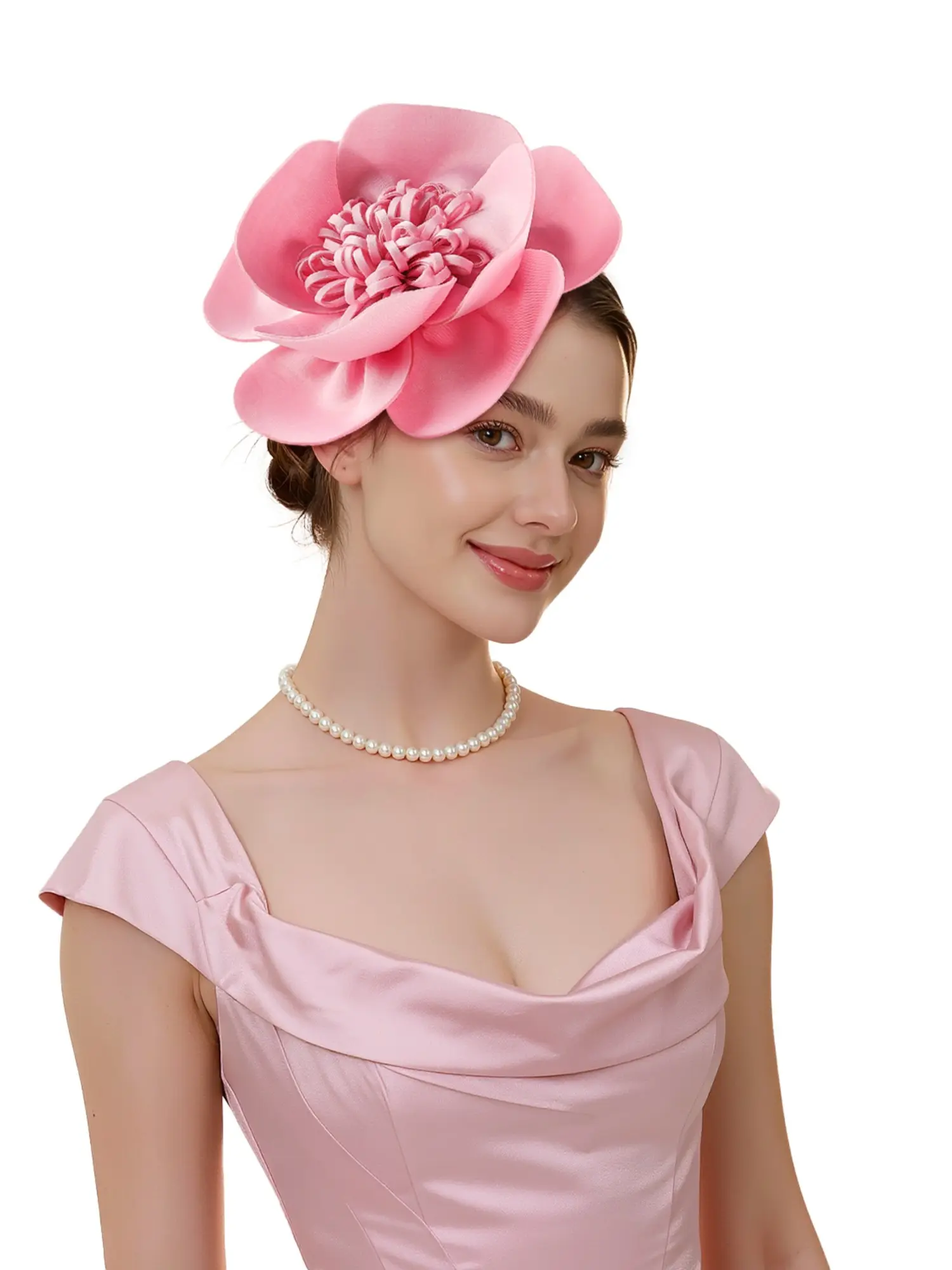 Women Bead Fascinator Hat for Women Vintage Style Tea Party Headpiece for Weddings，Derby hat for Party
