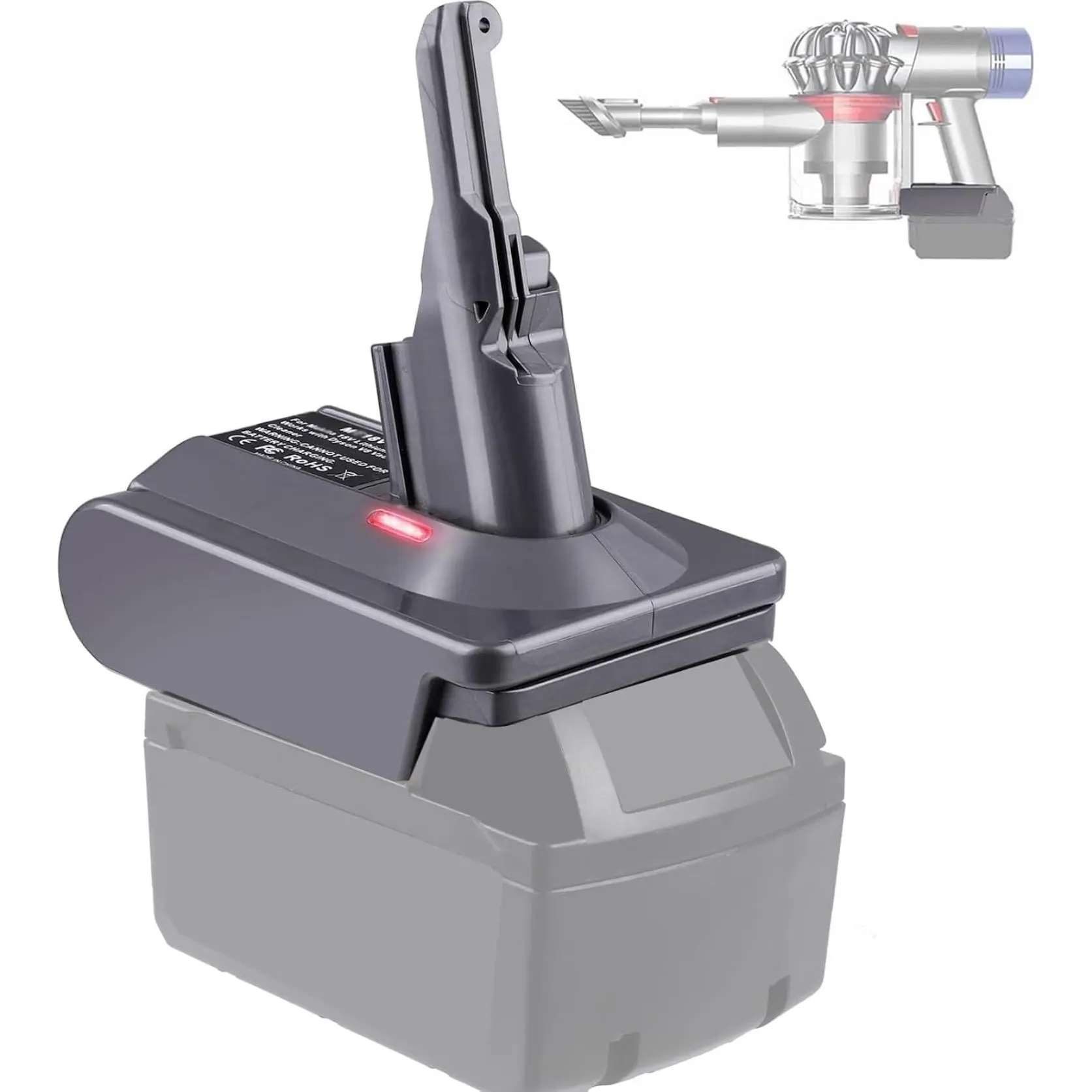 for Dyson V8 Battery Adapter for Milwaukee 18V Battery Convert to for Dyson V7 V8 Handheld Vacuum Converter