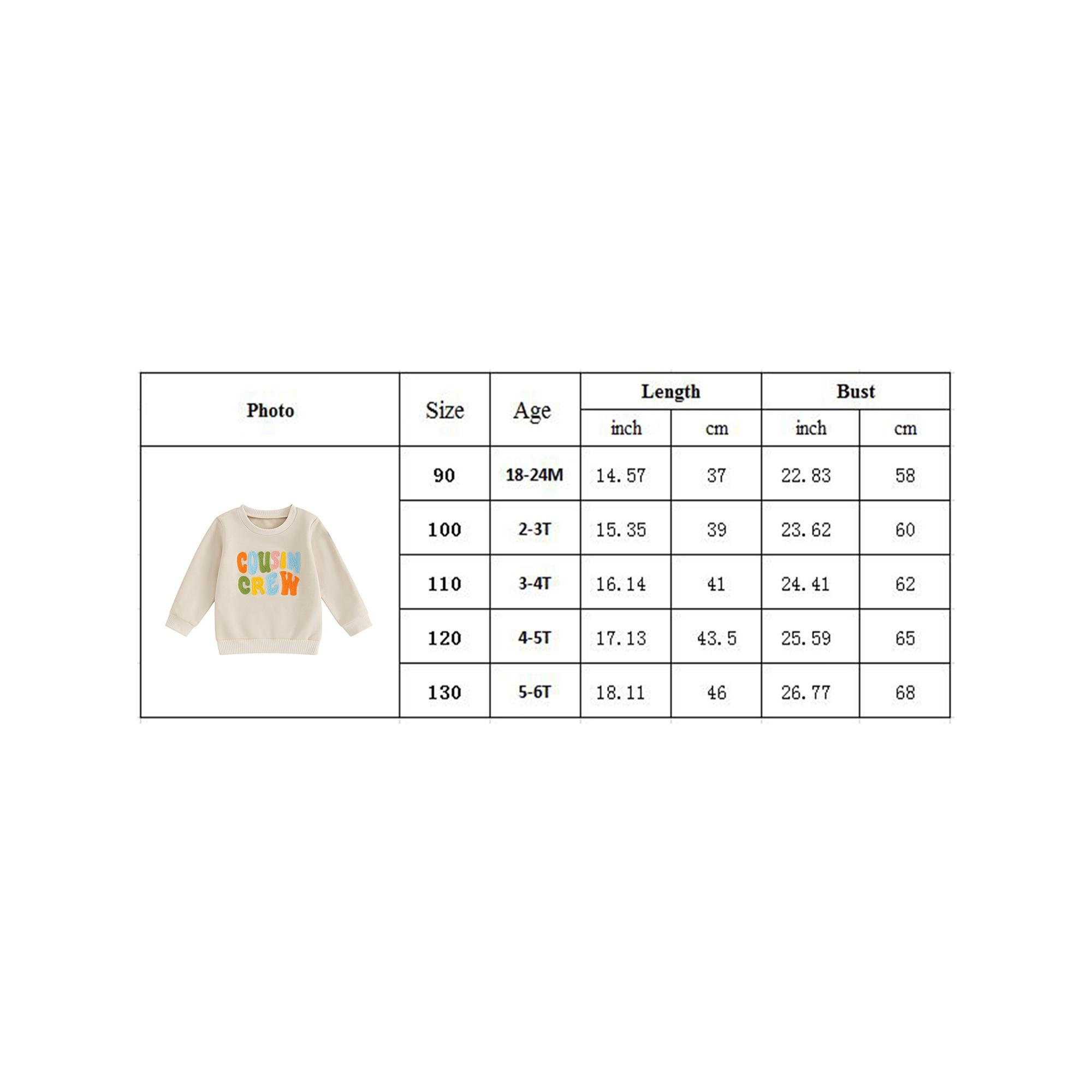 Baby Boys Girls Embroidery Letter Sweatshirt Kids Cute Crewneck Long Sleeve Pullover Tops Fall Winter Trendy Warm Clothes