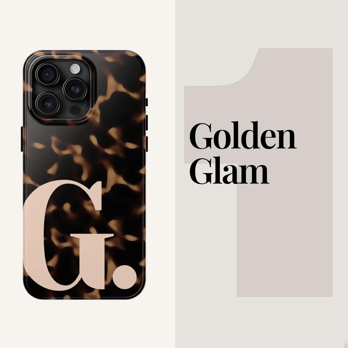 Tortoise Shell Custom Initials Phone Case, Phone Accessories, Cute Phone Case, Fashion Case, Perfect Gift for Her/Him, Phone Case for iPhone, Creative Dual Layer Case