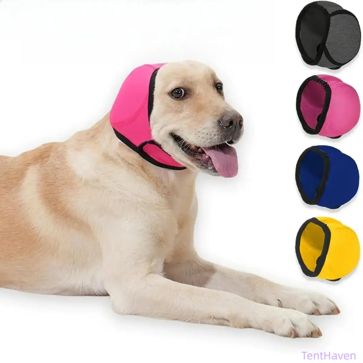 Dog No‑Shake Ear Wrap Snood, Quiet Ears Calming Head Hoodie, Adjustable Ear Protector For Noise And Anxiety Relief, Hematoma Prevention, Grooming, Bathing And Drying For Dogs