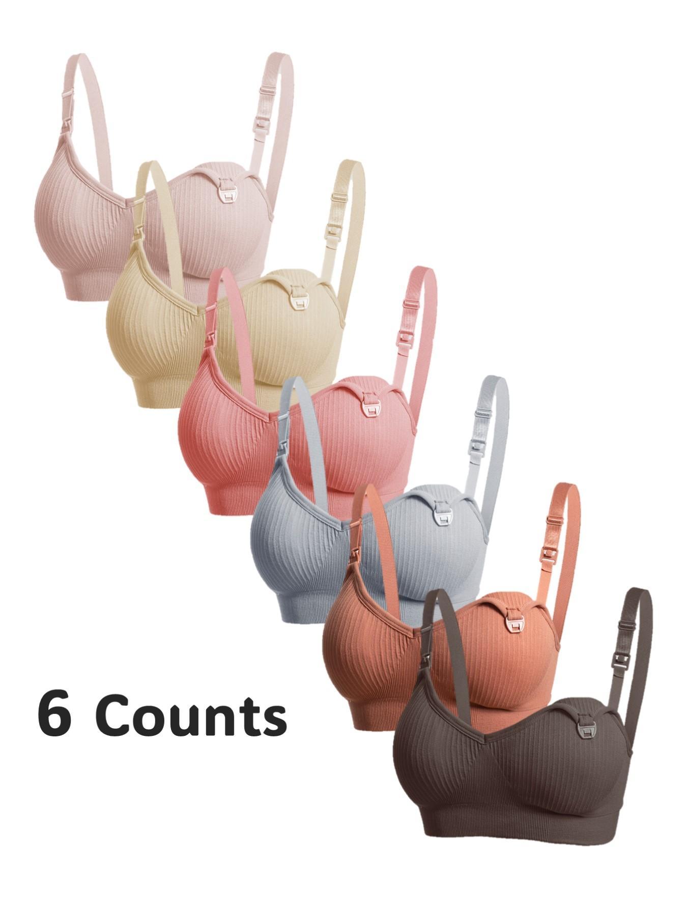 Maternity Solid Adjustable Strap Wireless Nursing Bra, Soft Comfortable Breathable Maternity Bra, Maternity Lingerie for All Seasons