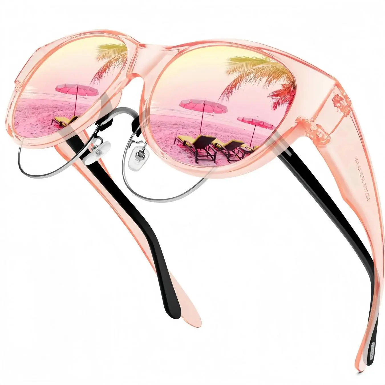 Summer Polarized Sunglasses for Women, Prescription Compatible, Large Square Full Frame Plastic, Uv400 Protection, Fashionable Eyewear