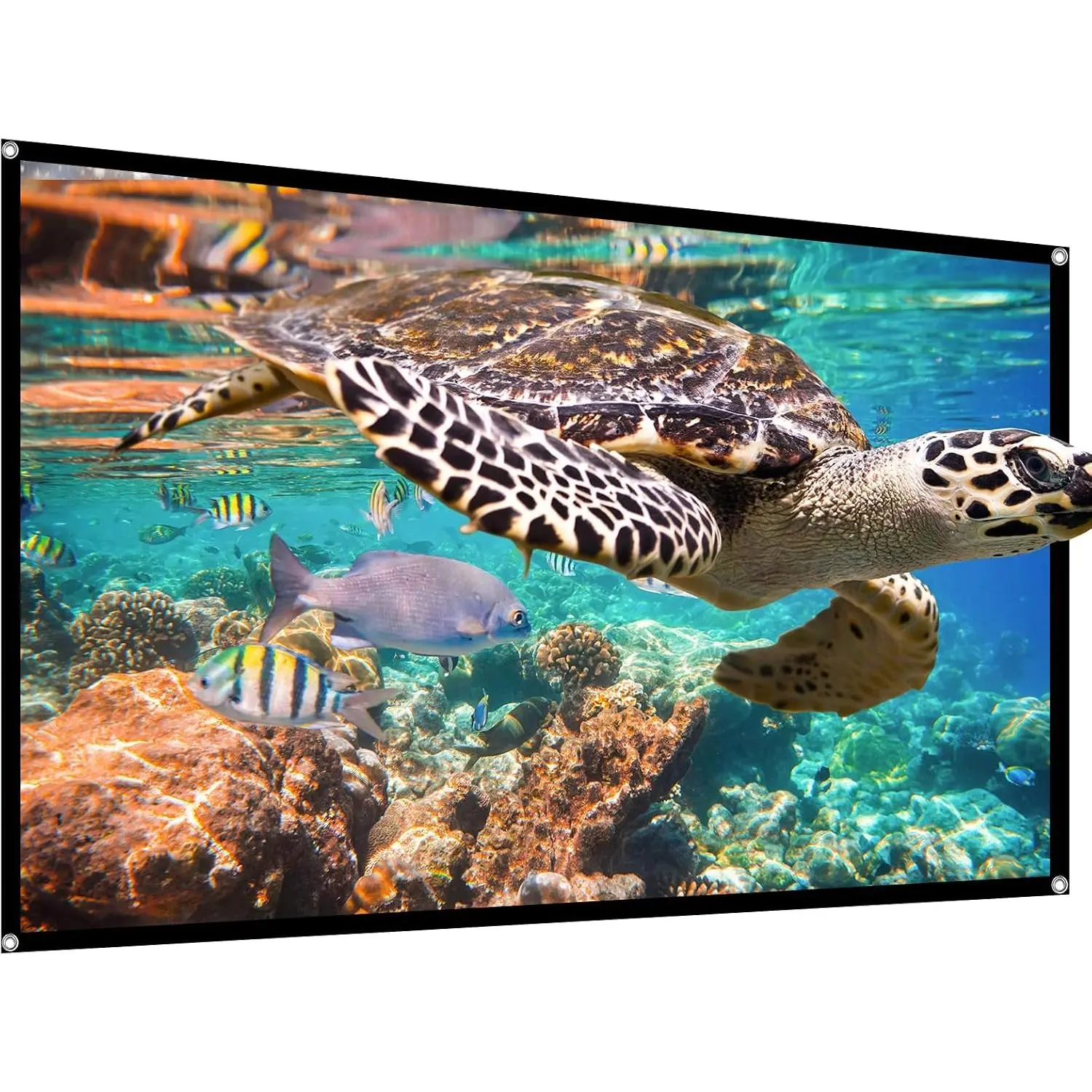 Projector Screen, 4K 16:9  Rear Front Projector Screen Foldable Projection Screen Double-Sided Portable Outdoor Indoor Projector Screens Small for Movie  Theater (60 inches)