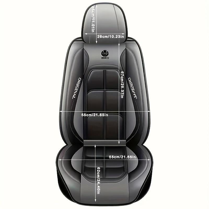 PU Leather Front Car Seat Cover, Universal Fit for Sedans, SUVs and Trucks, No Filler, Luxury Seat Protector, Easy to Install