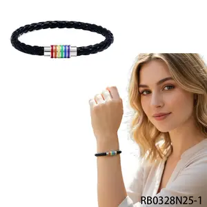 PESENAR Rainbow Accent Braided Accessories: Bold Pride Month Statement of Identity and Unity, Ideal for Pride Month Cosplay