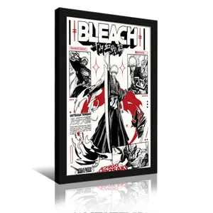 Ichigo Kurosaki Bleach Thousand-Year Blood War Anime Wall Art Unframed Print Decor Border for Living Room Dormitory Bathroom Kitchen Vintage Bedroom Canvas Wall Art Artwork