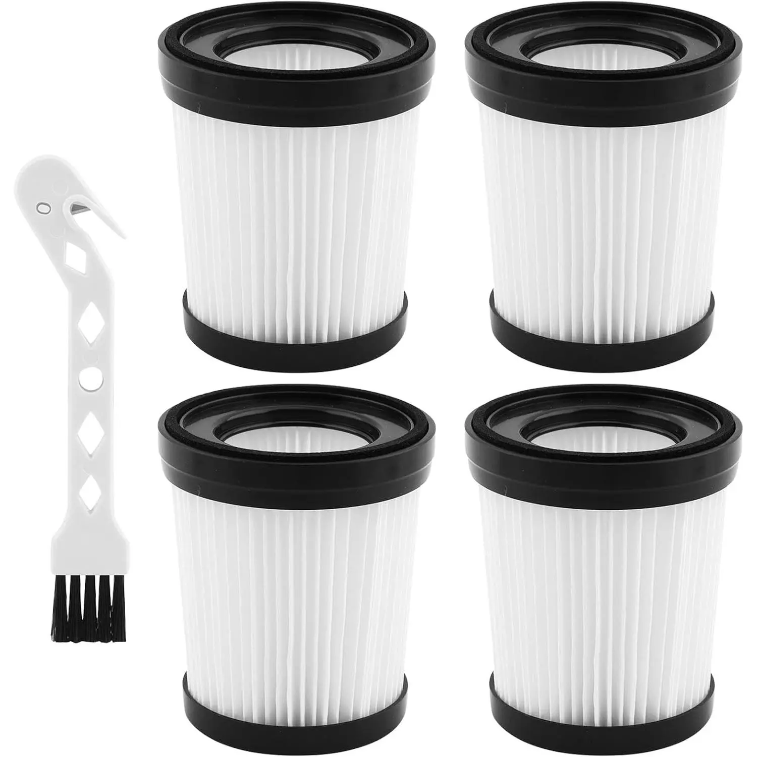 4 count HEPA Vacuum Filter  Compatible with Fabuletta FSV101, FSV001, fit for Girnoor G160 and G165, fit for Afoddon A300, fit for Lubluelu 202, fit for Oraimo OSV-102