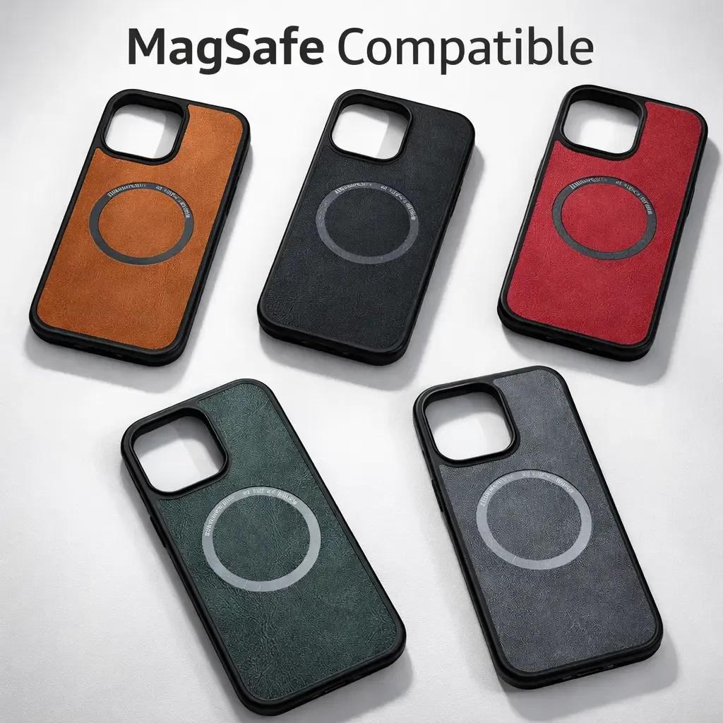 Quriov MagSafe Wallet with Adjustable Stand Compatible with Magnetic Wallet for Phone Leather Magsafe Card Holder for iPhone 16/15/14/13/12 series Only supports products with MagSafe