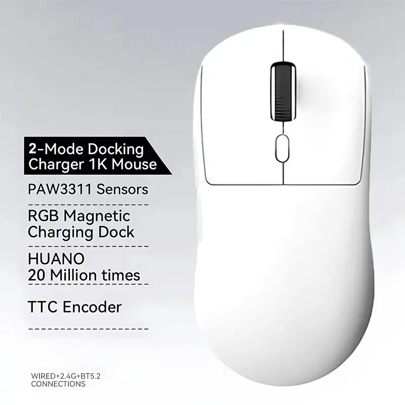 2.4G Wireless Mouse Rechargeable 500mAh Bluetooth-Compatible Mouse Gamer Bluetooth Mouse For Laptop/Notebook/iPad/Tablet