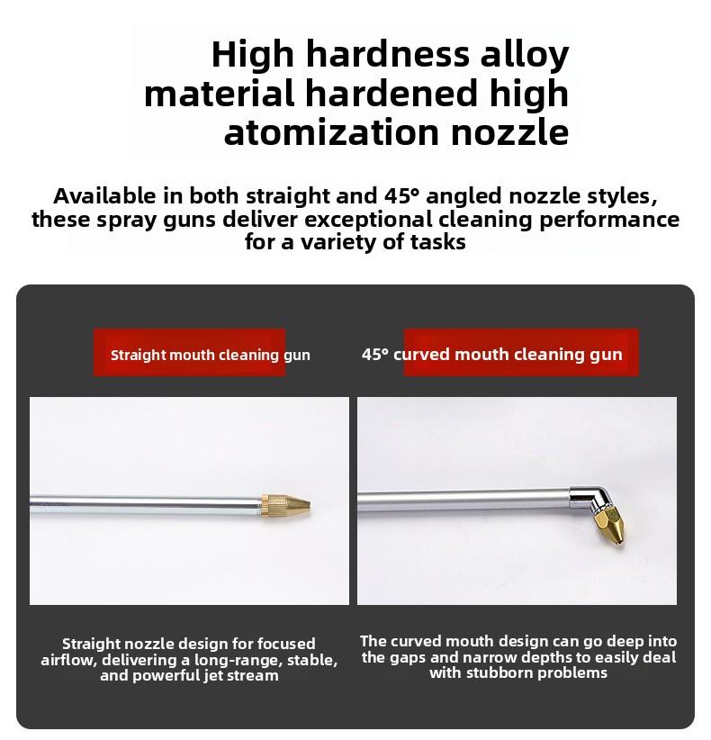 Flush Warrior Pneumatic Cleaning Gun High Pressure Water & Air Dual-use with Hose for Industrial Dust Blowing Applications