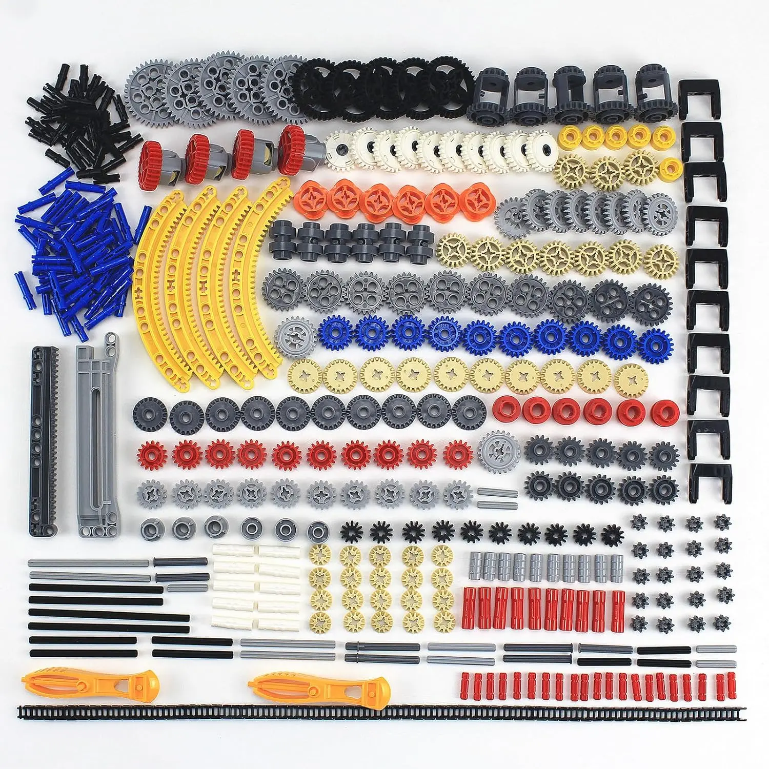 496 Pcs Technical Parts Building Blocks Gears Axle Pin Connector Compatible with Major Brand Toy Technical Cam Worm Cogs Gears Steering Parts Differential Engine Kit MOC Pieces for Replacementfidget toys