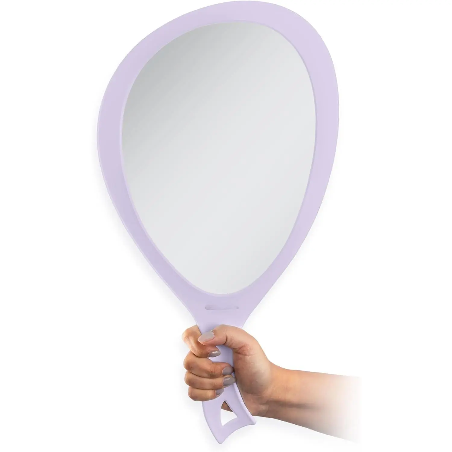 Teardrop Large Hand Mirror Handheld Mirror for Hair  Self  Hand Mirrors with Handle Glass Mirrors