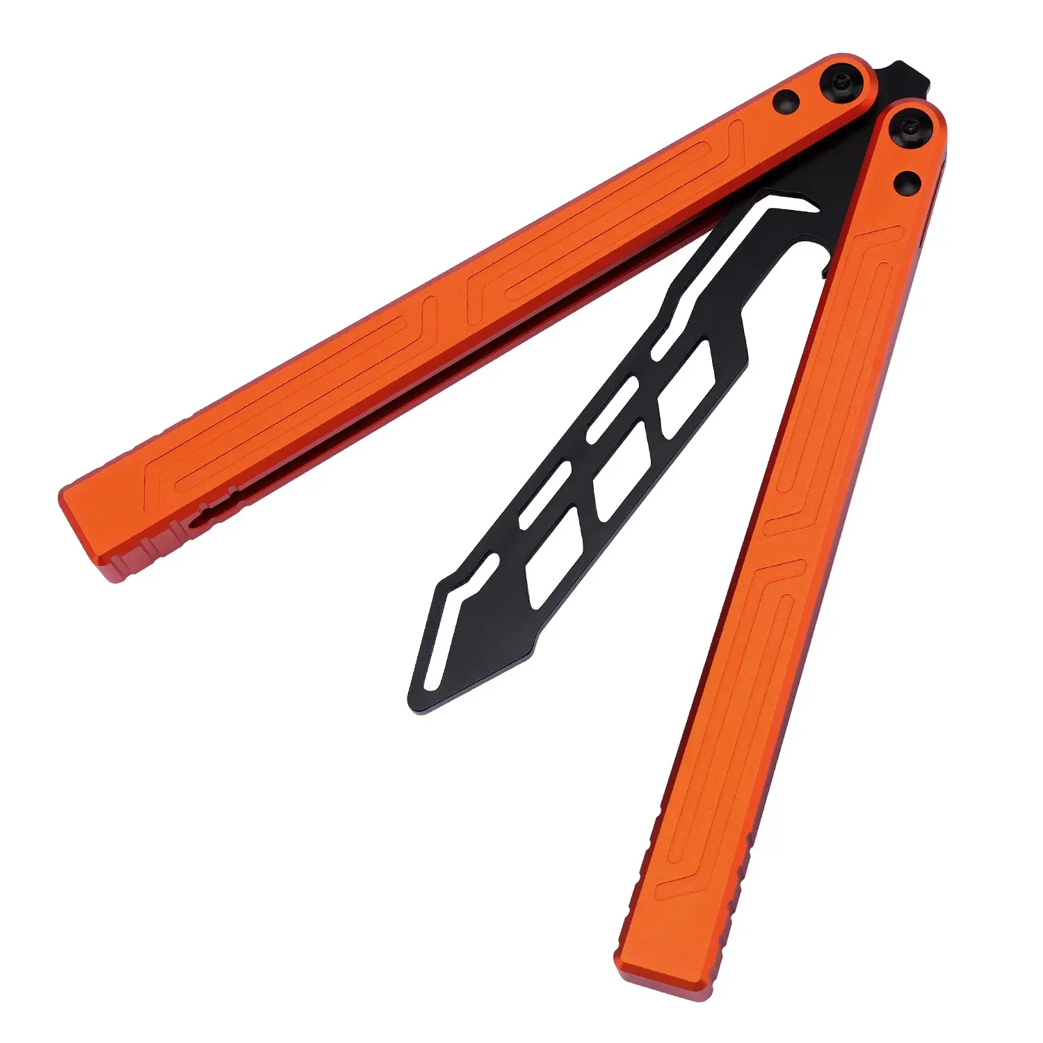 1pc Aluminum Balisong, Beginner Butterfly Trainer, Non-Sharp Blades, Perfect Gift Set for Friends, Safe Training Tool