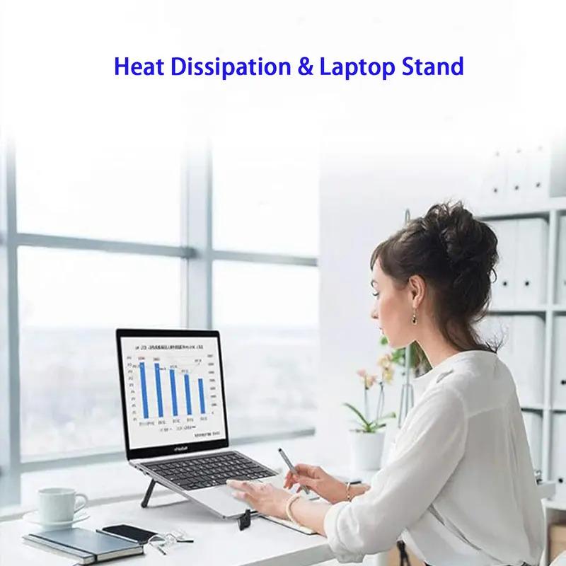 2026 New Aluminum Laptop Phone Tablet Stand 3 in 1 Magnetic Foldable Cooling Multi - function Office Support