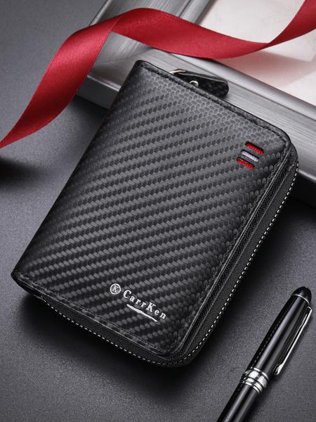 Men's Minimalist Plain Color Zipper Wallet, Casual Trendy Versatile High-quality Daily Wallet, Fashionable Wallet for Daily Use