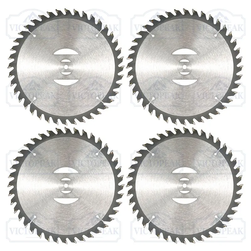 Garden Power Tools Parts Accessories Electrical Grass Trimmer 6" 40Teeth Alloy Cutting Blade 4 Pieces Metallic Plate