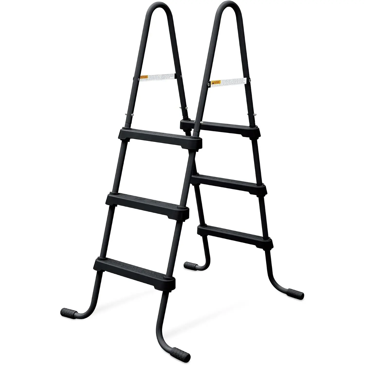 36-in SureStep Pool Ladder - Heavy-Duty Plastic Steps, Steel Frame, Sturdy Support, Secure Access, Convenient Storage, Easily Removable, Extra Stability Design for Above-Ground Swimming Pools, Black
