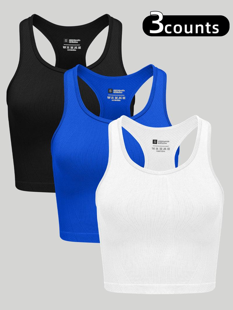 Women's Scoop Neck Sports Vest, Quick Drying Sports Tank Top for Yoga Gym Workout Running, Ladies Sportswear Clothing for Fall, Breathable Workout Tops