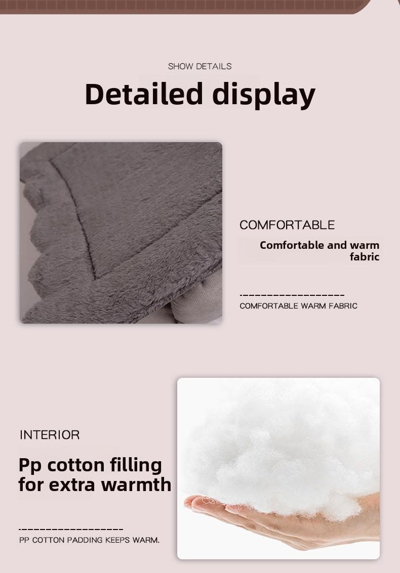 All-Season Warm Enclosed Cat House Villa Washable Removable Cover Cozy Pet Nest Warm Cave Bed for Cats Small Dogs